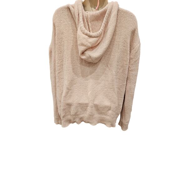 Blue b sz M / L oversized fuzzy smiley face sweater warm winter pink cozy soft - Picture 4 of 8